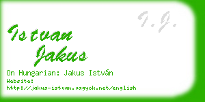 istvan jakus business card